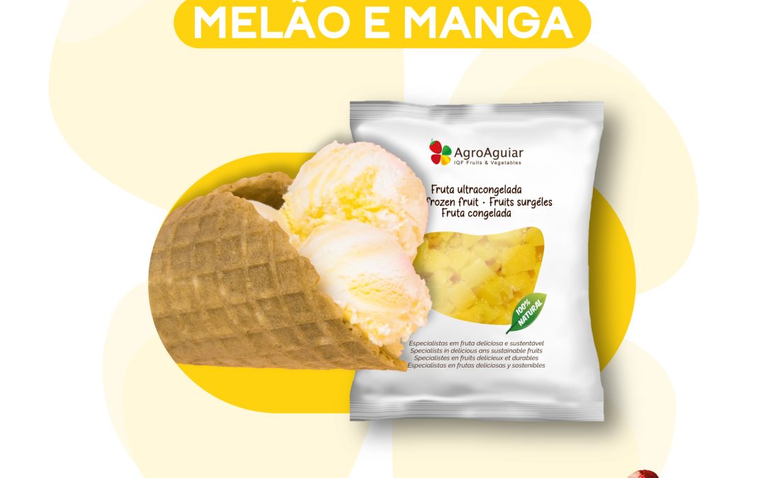 Glace au melon et à la mangue