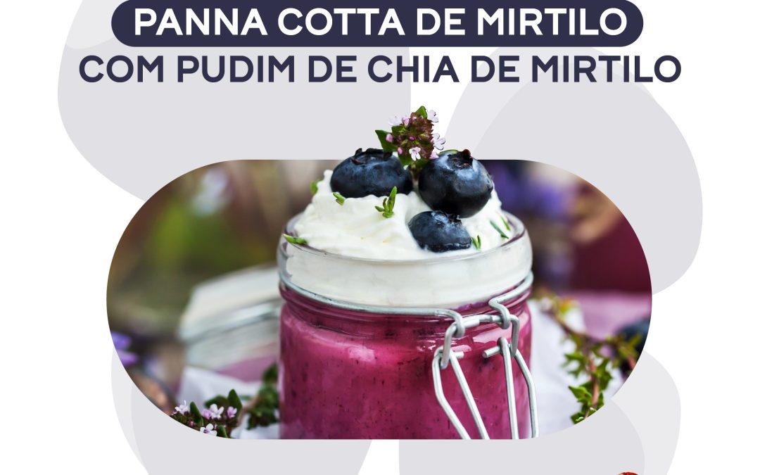 Panna Cotta aux myrtilles avec pudding de chia aux myrtilles